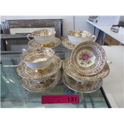 6 Vintage Royal Grafton teacup & saucers