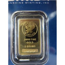Sunshine Mint Sealed .9999 Gold Investors bar