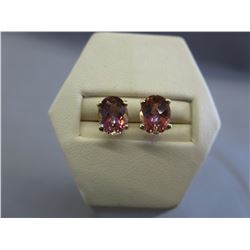 14KT Yellow Gold New Orange Topaz Earrings