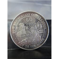 1963 - 60th Anniversary Cobalt Canada silver round
