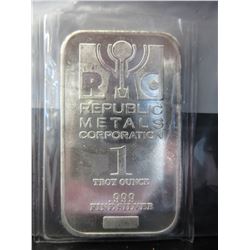 .999 Silver 1 Troy oz. Art Bar