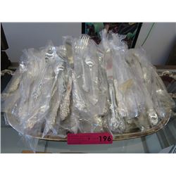 New Silver Plated Flatware & Tray