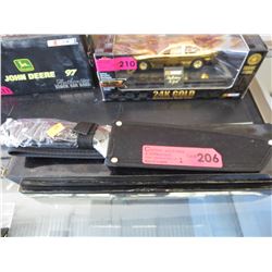 2 New hunting knives w/ sheaths - 6" blades