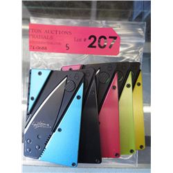 5 New Sinclair cardsharp knives