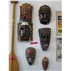 Image 1 : 5 Folk art wall masks