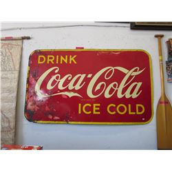 Vintage 1948 Metal Coca Cola Sign
