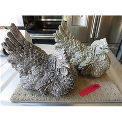 2 Concrete roosters