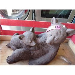 Concrete bear & cub statue