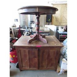2 pieces of wood furniture - used