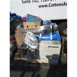 Skid of assorted household items - used
