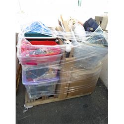 Skid of assorted household items