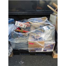 Skid of assorted household goods & electronics