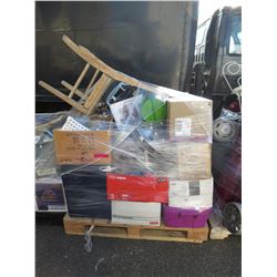 Skid of assorted goods, mostly household