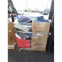 Skid of assorted household goods - used