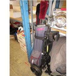Precision Golf Clubs in Bag with Caddy
