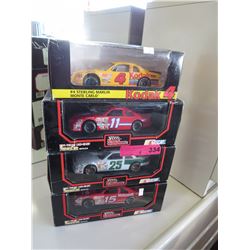 4 x 1:24 Scale stock car collectibles