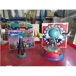 5 New collectible tin toys
