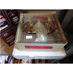 2 New brass plated faucet sets