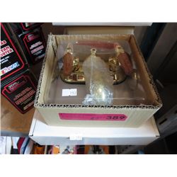 2 New brass plated faucet sets