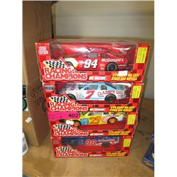 4 NASCAR 1:24 scale die-cast stock cars