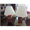 Image 1 : 2 Table lamps with glazed ceramic bases