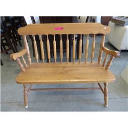 Vintage Maple arrow back bench