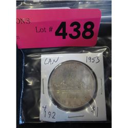 1953 Canadian Silver dollar - .800 Silver