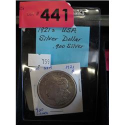 1921 "s" USA Morgan Silver dollar - .900 silver