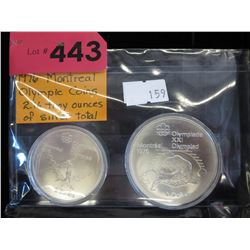 1976 Montreal Olympics $5 & $10 coins