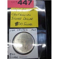 1967 Canadian Centennial Silver Dollar