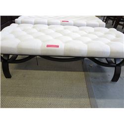 NEW-Upholstered Bench with Button-Tufted Top