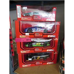 4 NASCAR 1:24 scale die-cast cars