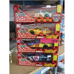 4 NASCAR 1:24 scale die-cast cars