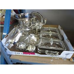 Large quantity of silver plate