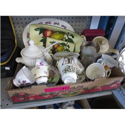 Tea cups, saucers & other china & collectibles
