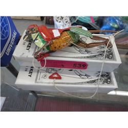 3 Tin monkey toys