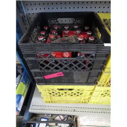 2 Milk crates of soft drink bottles