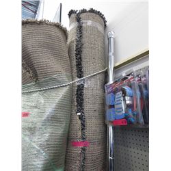 Shag area carpet - black & grey