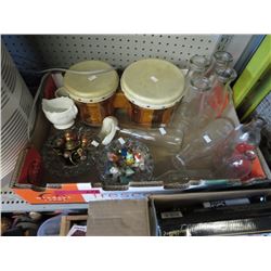 Vintage collectibles & bongo drum