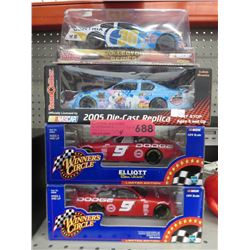 4 x 1:24 Scale stock car replicas