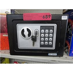 Small battery operated bank with keys