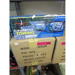 2 Cases of new clip on style towing mirrors