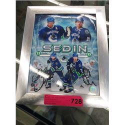 Autographed Daniel & Henrik Sedin photo