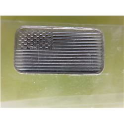5 x 1 Gram .999 fine Silver American Flag bars