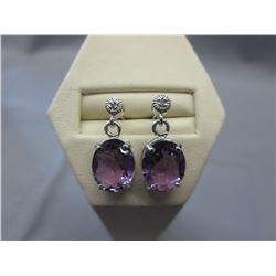 New Amethyst & Diamond dangle earrings