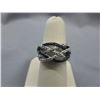 Image 1 : Blue & White Diamond Infinity twist ring