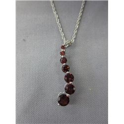 Garnet & Diamond studded Journey necklace