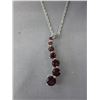 Image 1 : Garnet & Diamond studded Journey necklace