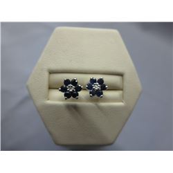New Blue Sapphire French post earrings