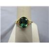 Image 1 : 2+ CT oval cut Green Quartz ring